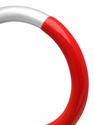 Lulu Copenhagen Double Color Ring Silver/Passion Red